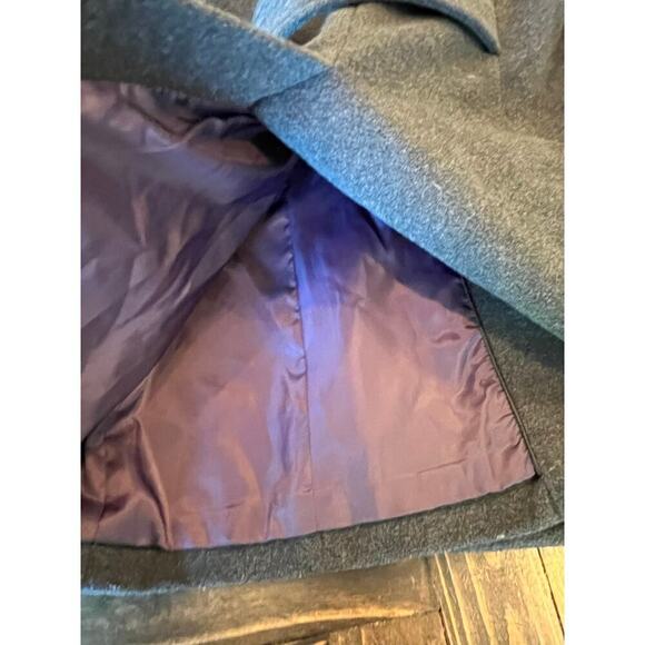 Steve Madden Wool Blend Pea Coat Jacket Women Medium Gray Neutral Minimalist - Picture 13 of 13